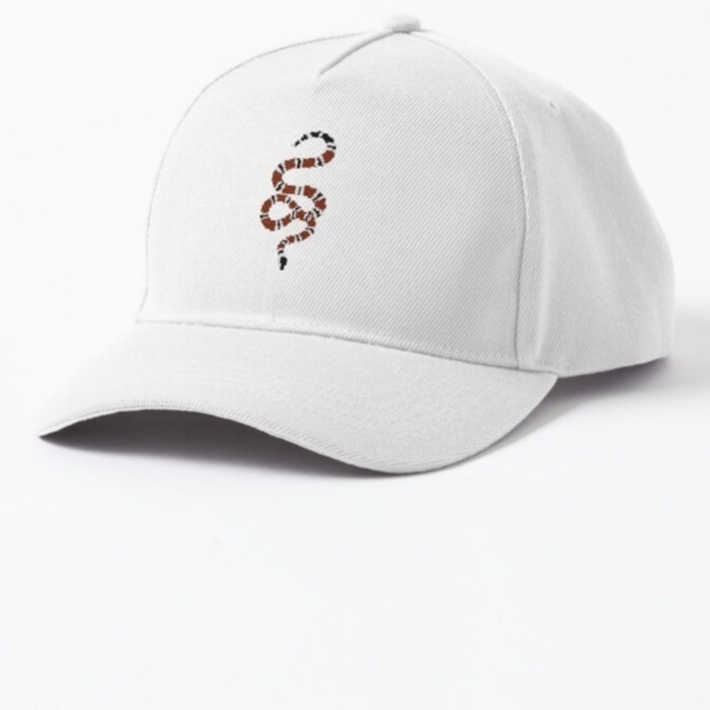 Red Snake White, Black, Red Unisex Cap